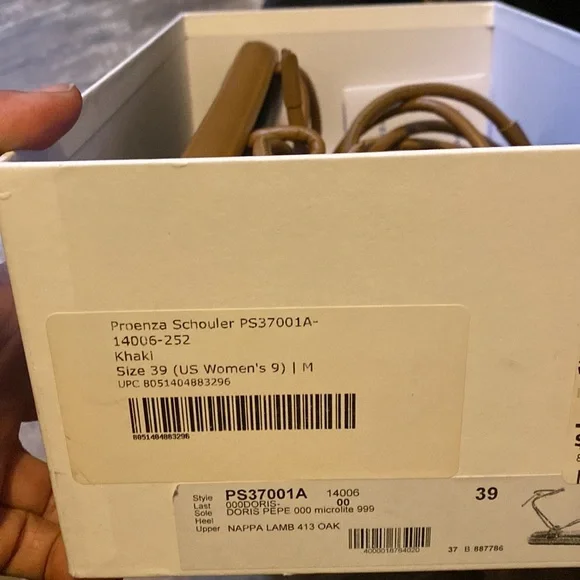Proenza Schouler summer sandals pipe strappy khaki NWT